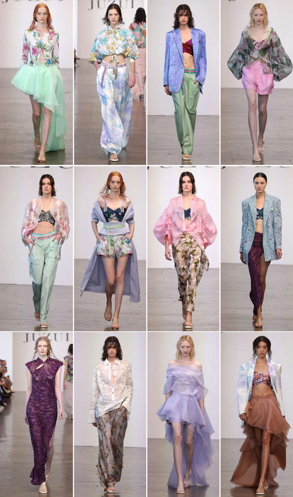 玖姿JUZUI創(chuàng)意總監(jiān)王陶2025春夏紐約時裝周“盛開”花樣新中式