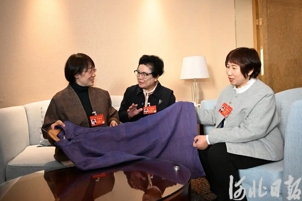 創(chuàng)新不停步  非遺潮起來(lái)！原村土布引河北省人大代表&ldquo;圍觀&rdquo;