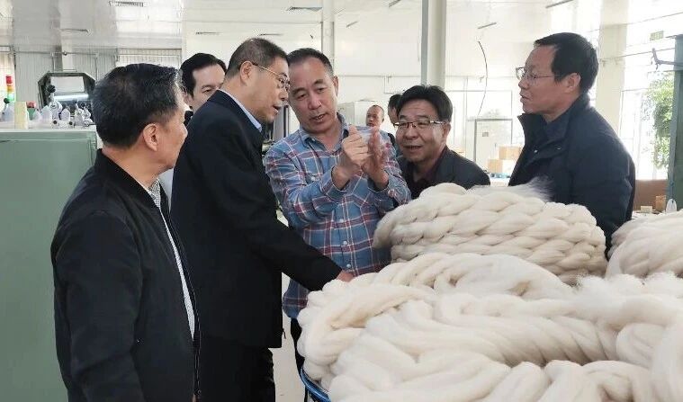 河北省工信廳領導調(diào)研清河兩家羊絨企業(yè)關注與石家莊紡織企業(yè)攜手創(chuàng)新發(fā)展